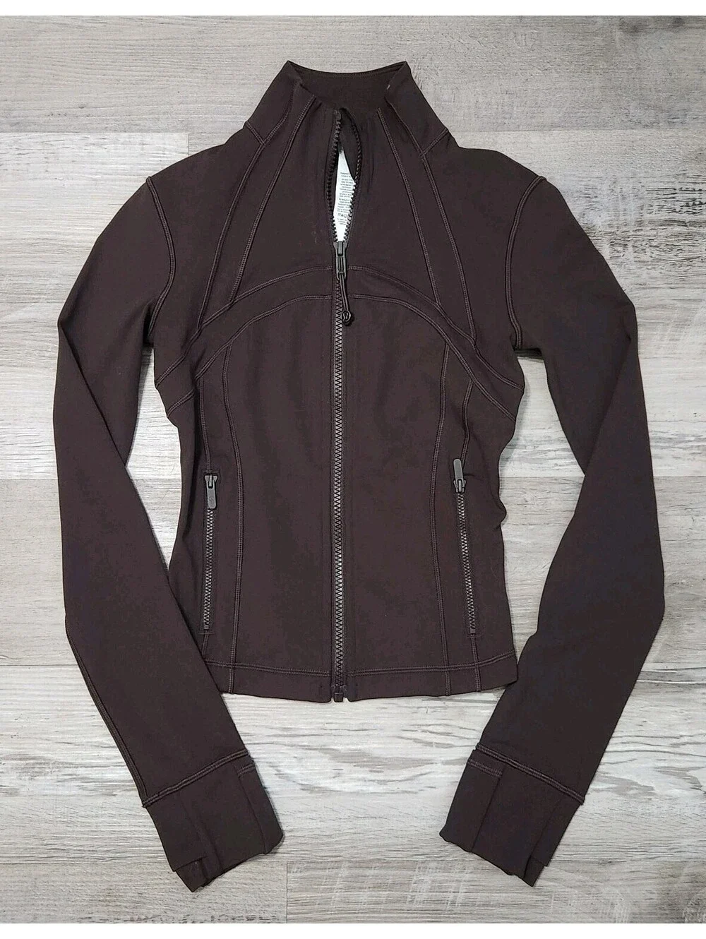 Lululemon Cropped Define Jacket Size 2 Nulu Chocolate Brown